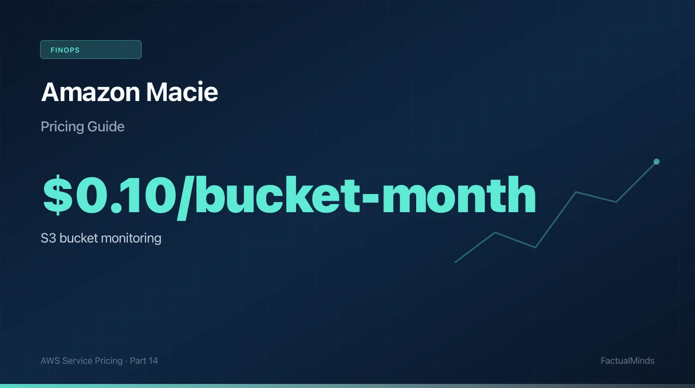 Amazon Macie Pricing: Why Scanning a 500 GB Bucket Can Cost $500