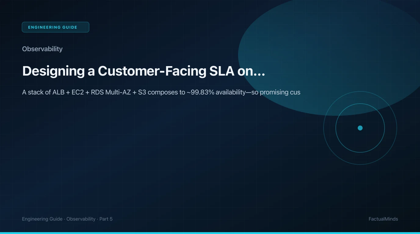 Designing a Customer-Facing SLA on AWS (2026): SLO Error Budgets and the Composite-Availability Math Most Teams Skip